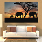 Peinture Éléphant Afrique (Toile)