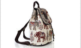 sac a dos motif elephant vu de face