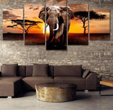 tableau elephant d afrique