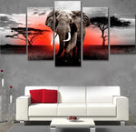 tableau elephant africain