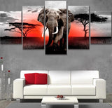 tableau elephant africain
