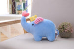 peluche bleu jouet elephant