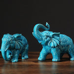 statue bleu d'éléphant