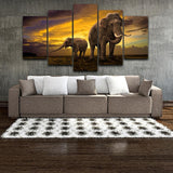 un elephant sur une toile