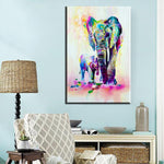 tableau elephant peinture