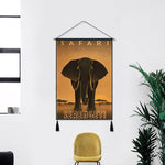 Poster Animaux Savane sur un mur blanc