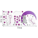 dimensions Stickers Étoile Éléphant violet