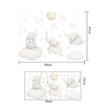 dimensions Stickers Animaux Chambre Fille