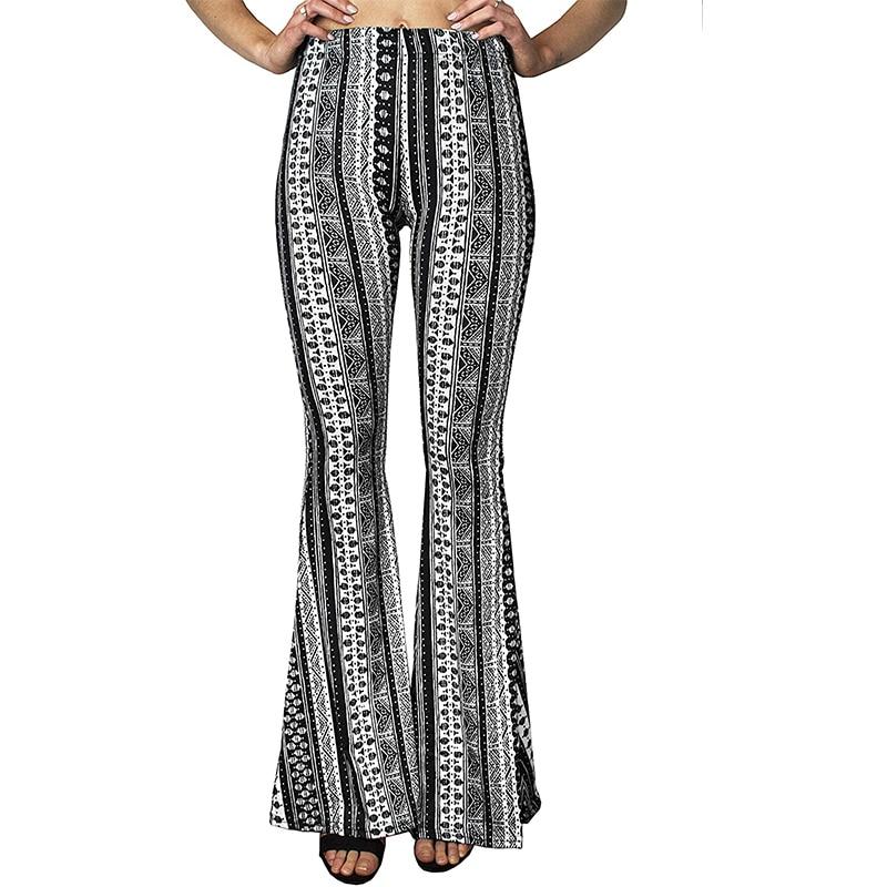 Pantalon Femme Chic Patte D'Éléphant Taille Élastique 4 Poches - Confort Business Et Sport