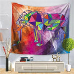 peinture elephant multicolore