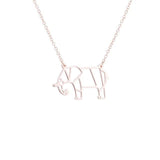 collier elephant origami or rose