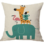 coussin animaux sauvages