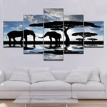 éléphant africain en peinture
