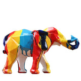 statue éléphant multicolore