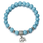 Bracelet Éléphant Perle Bleu