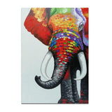 tableau peint a la main d'éléphant